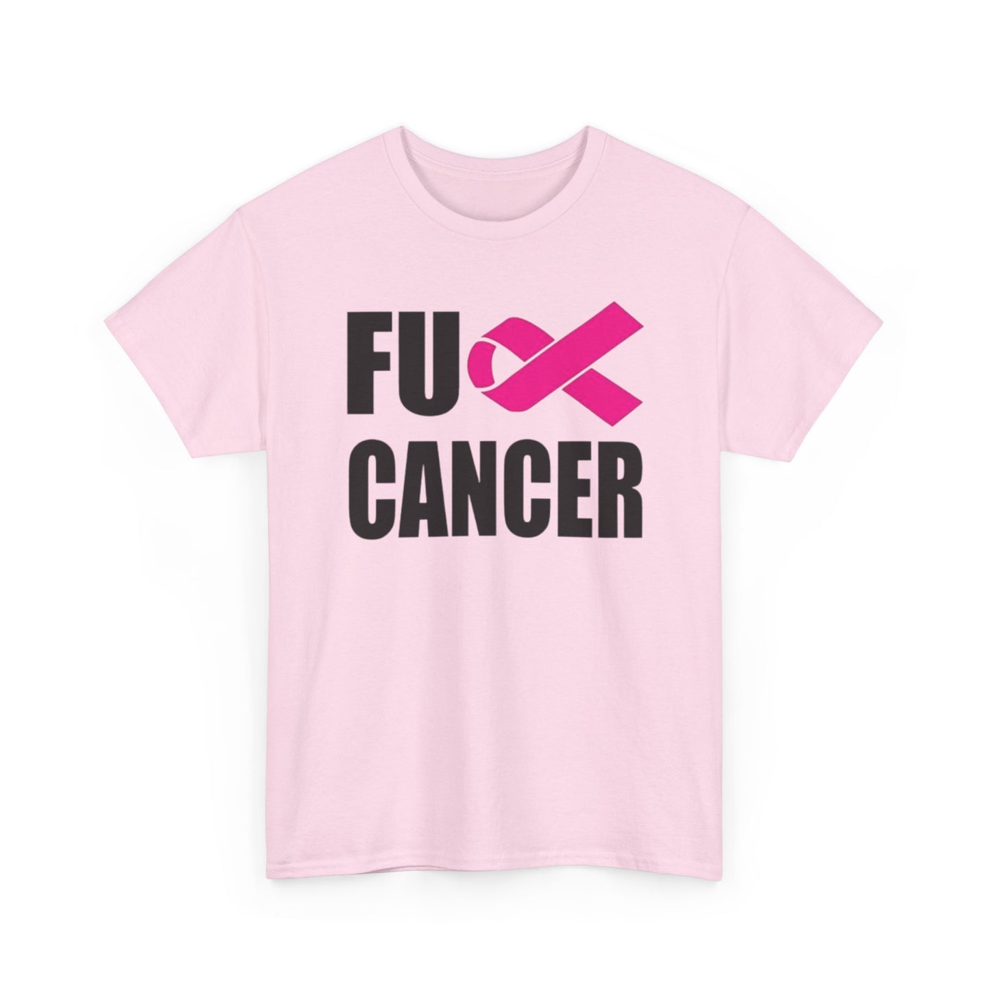FU Cancer Graphic T Shirt Cancer Awareness Unisex Heavy Cotton Tee