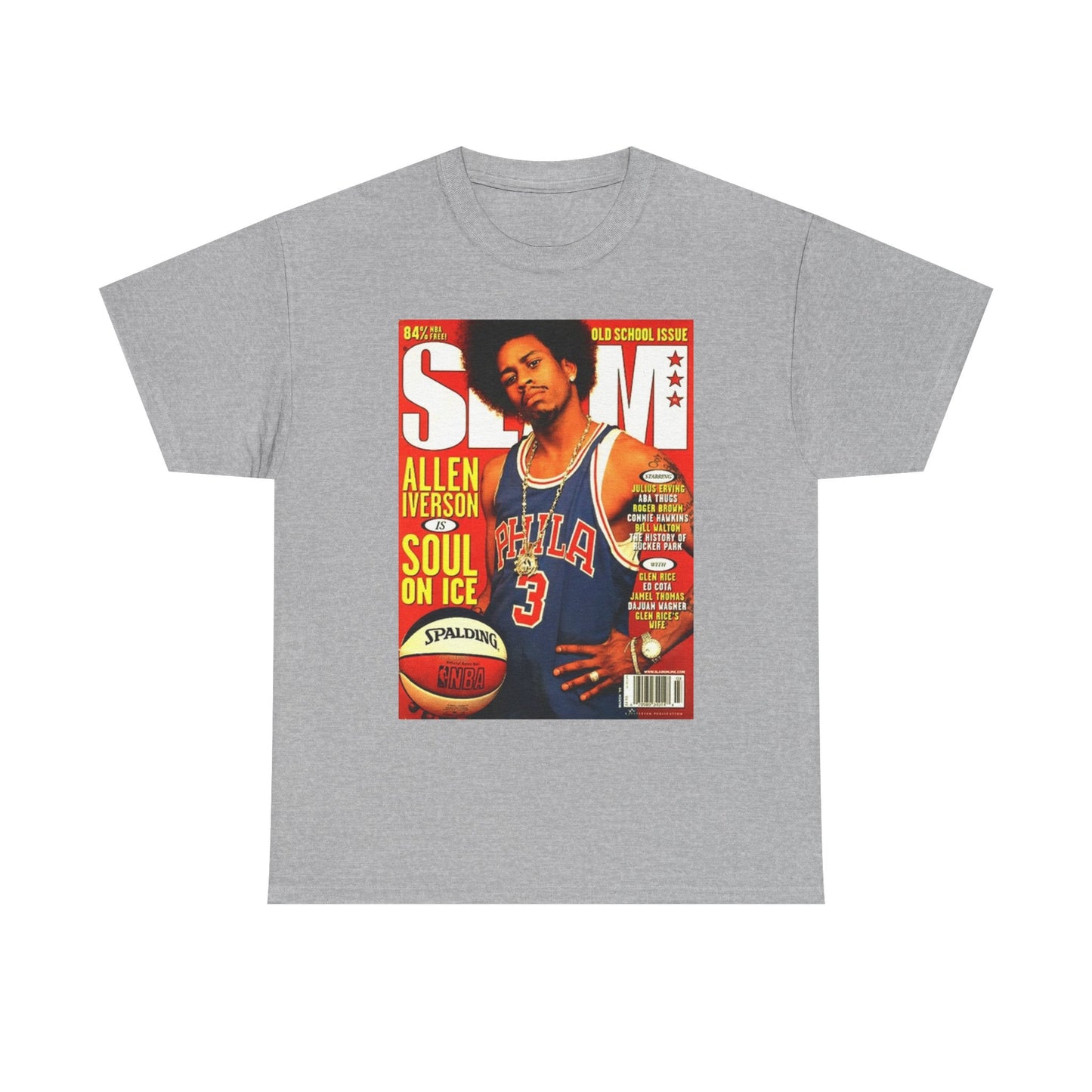 Allen Iverson Graphic T Shirt Philly Vintage Magazine Unisex Heavy Cotton Tee