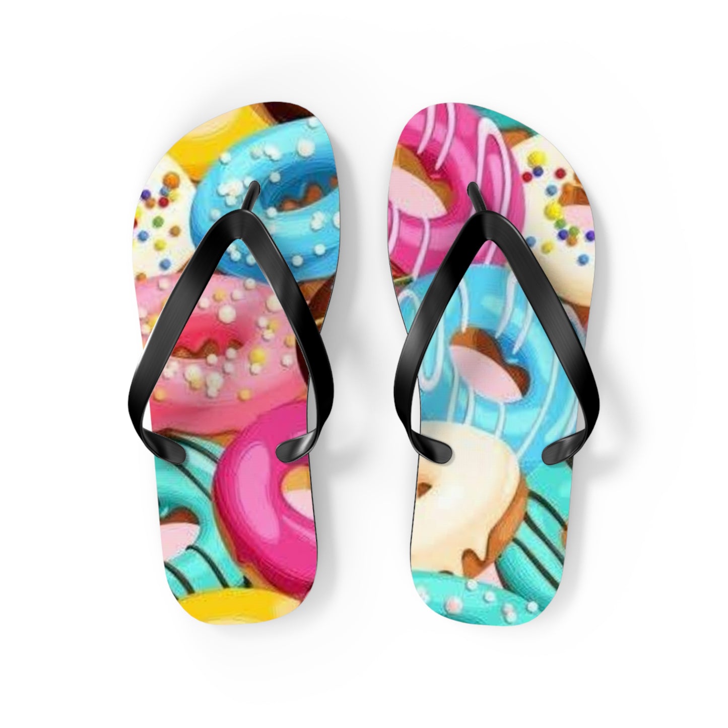 Donut Summer Sandals, Beach Shoes, Vacation Flip Flops, Pool Slides, Comfortable