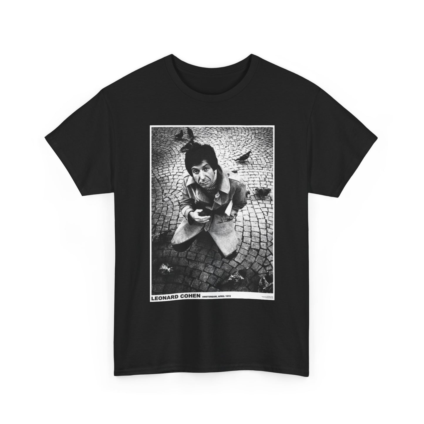 Leonard Cohen Graphic T Shirt Vintage Poster Unisex Heavy Cotton Tee
