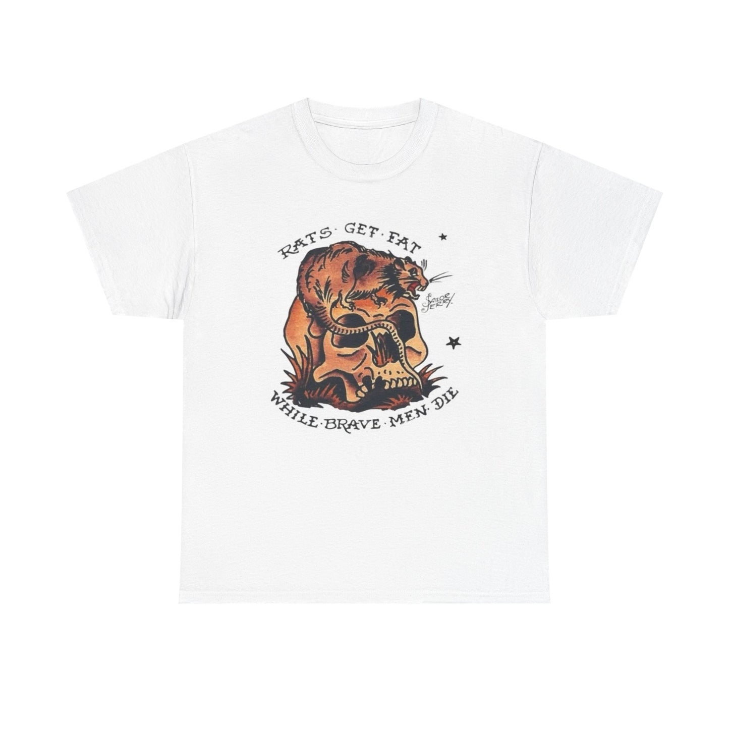 Sailor Jerry shirt tattoo art navy vintage graphic retro Unisex Heavy Cotton Tee