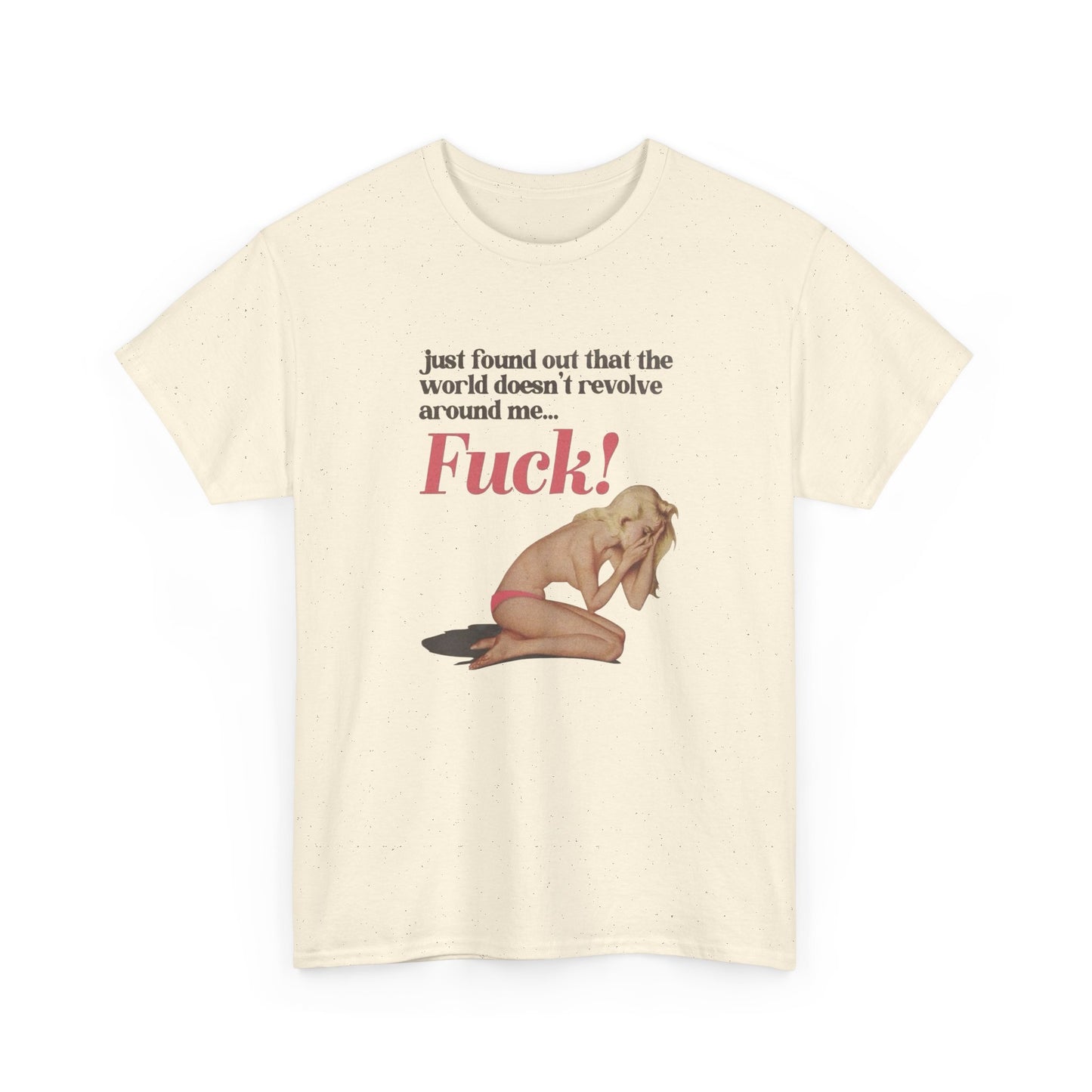 The World Doesn't Revolve Around Me Graphic T-Shirt Womens Comfy Cotton Tee NEW