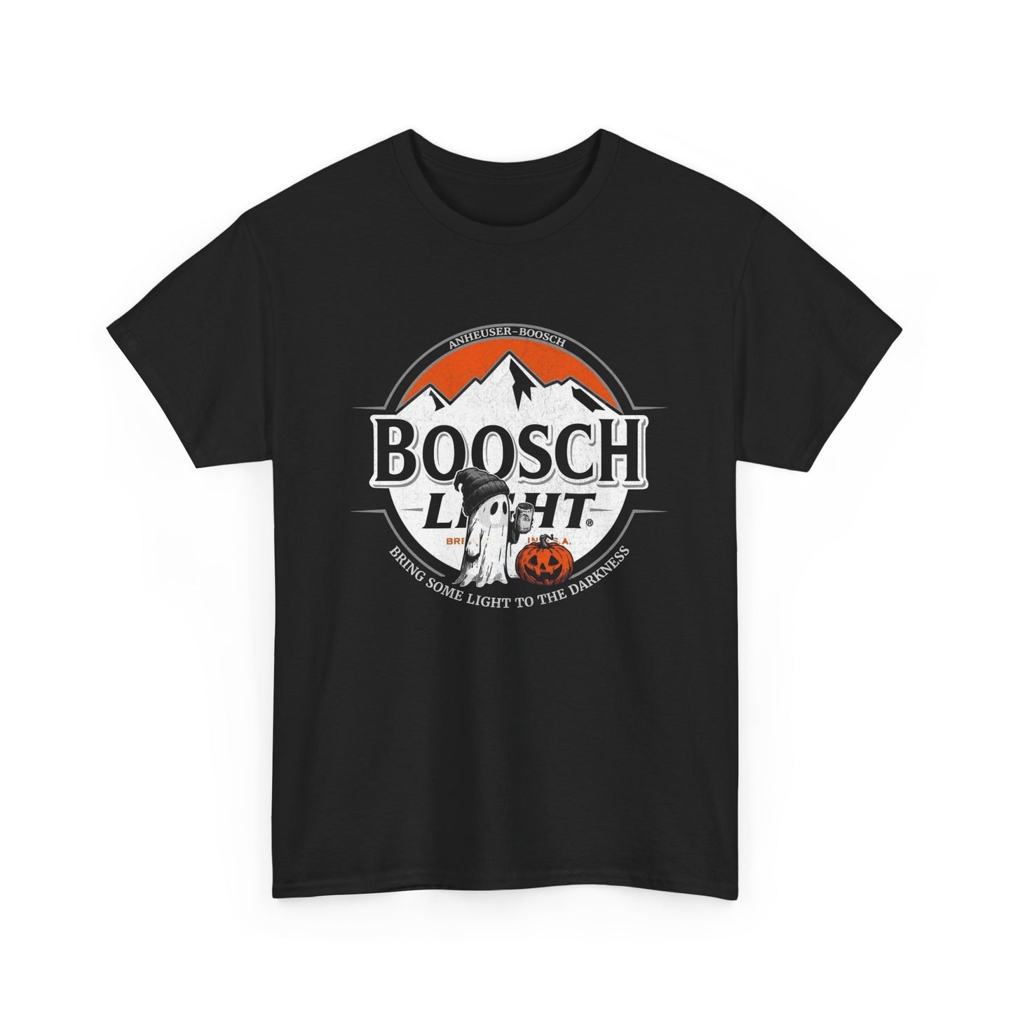 Busch Light Funny Halloween Ghost Graphic T Shirt Heavy Cotton Tee NEW GIFT