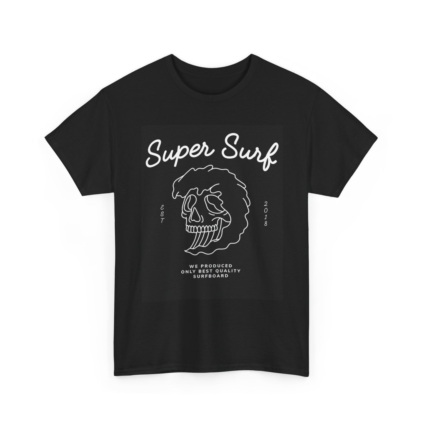 Super Surf Graphic T Shirt Skulls Vintage Unisex Heavy Cotton Tee