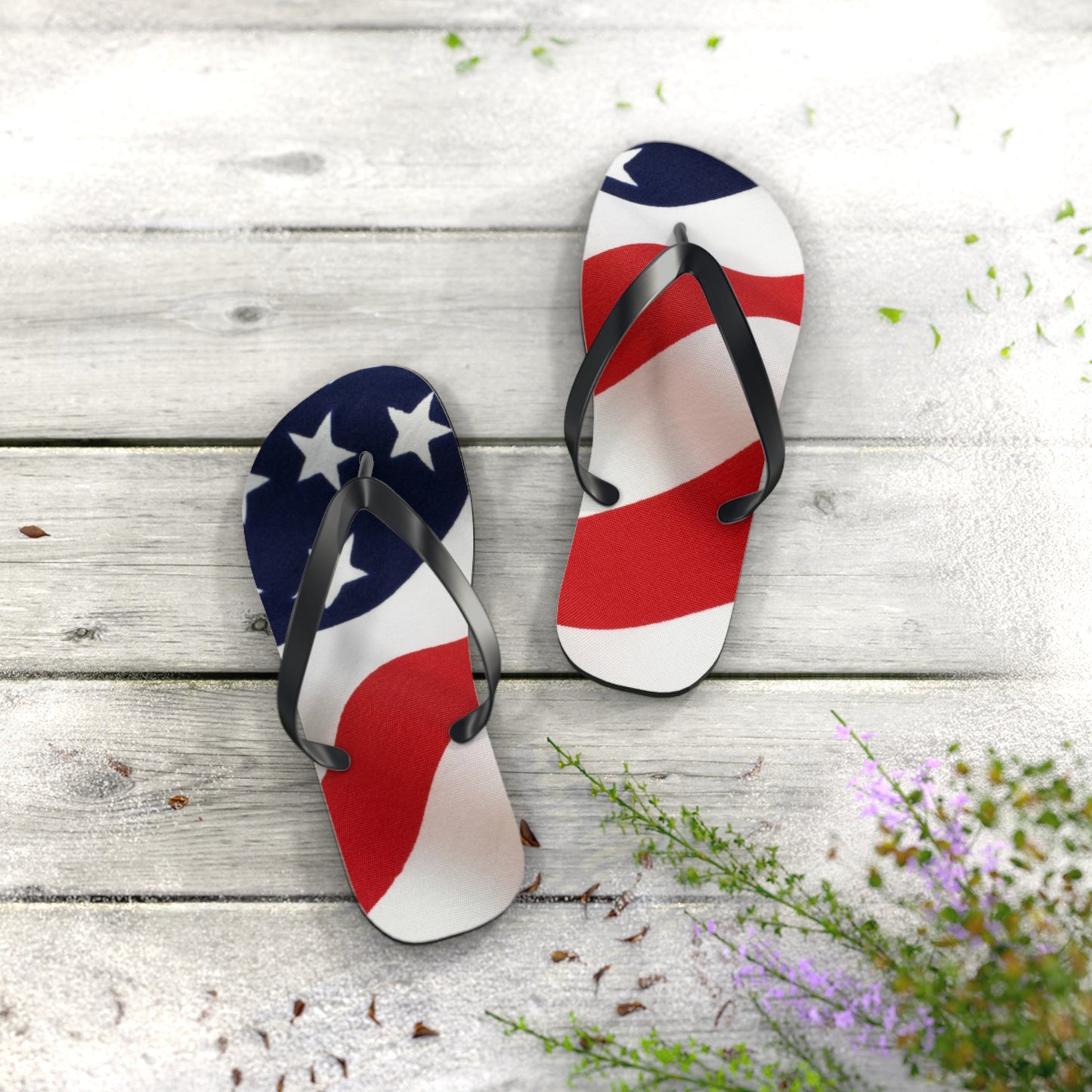 American Flag Beach Sandals, Slides for Summer, Flip Flops, Water Resistant