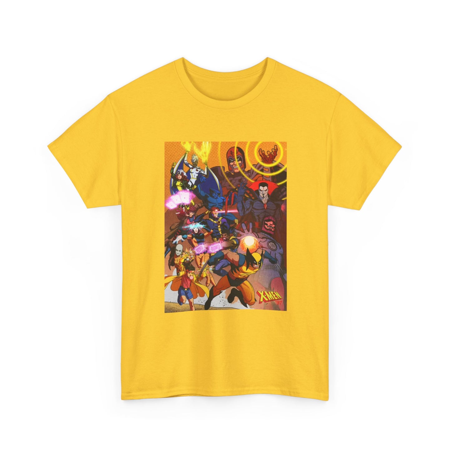 Cartoon Graphic Tee Xmen Comic Book Retro Vintage Tee Unisex Heavy Cotton Tee