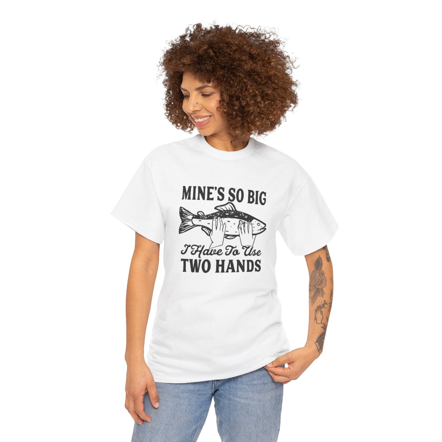 Funny Fishing Graphic T Shirt Big Jokes Humor Men's Heavy Cotton Tee