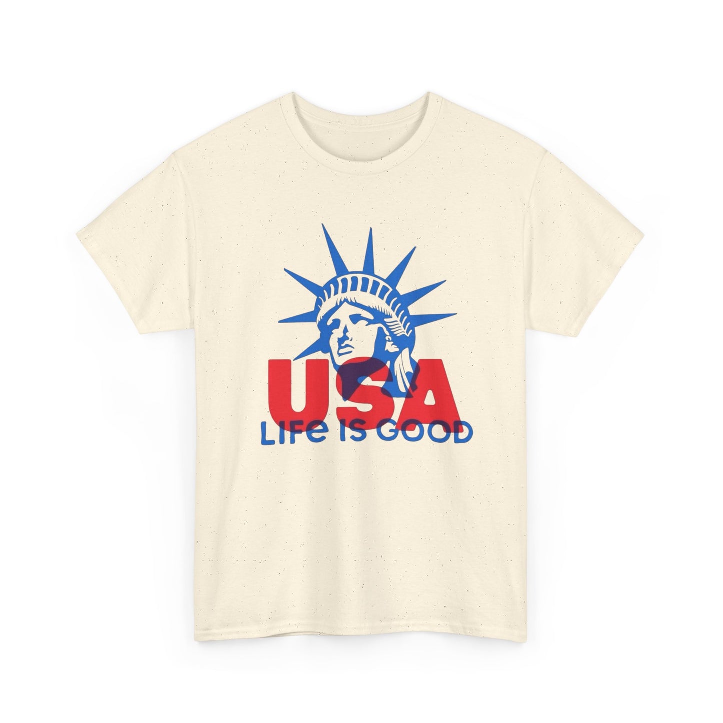 USA Life Is Good Graphic T Shirt NEW ADULT TEE Cotton