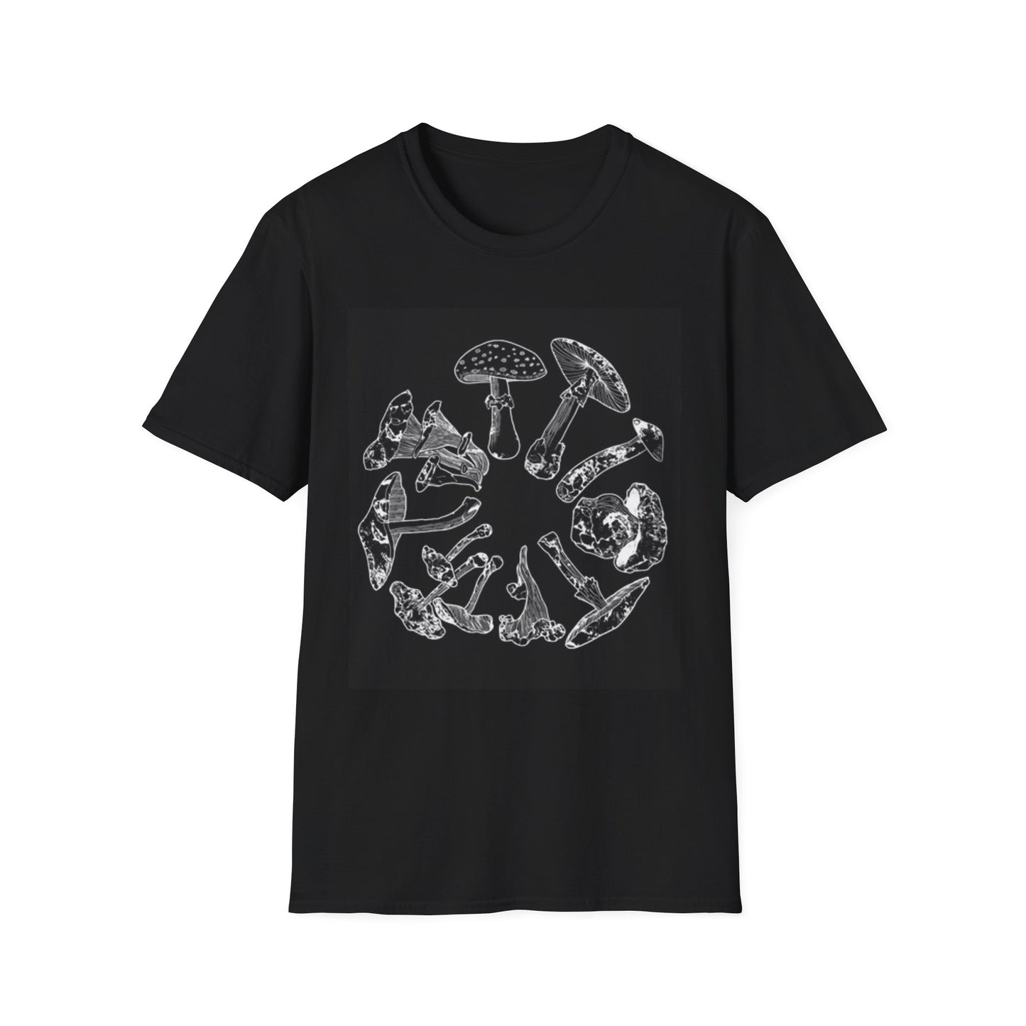 Trippy Mushroom Graphic T Shirt Vintage Poster Unisex Softstyle T-Shirt