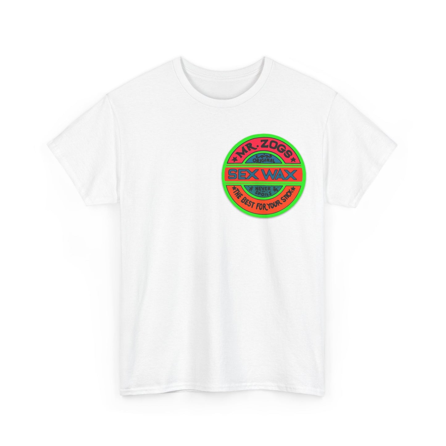 Mr Zogs Sex Wax Shirt Retro Logo Surfing Point Break Retro Unisex Heavy Cotton