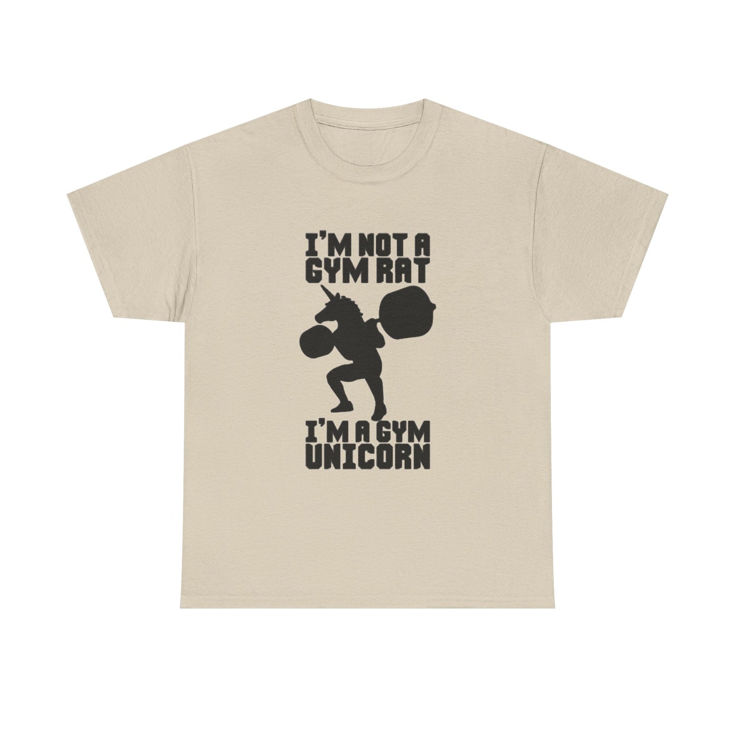 Gym Rat Shirt Funny Lifting Gear Workout Training Comedy Unisex Heavy Cotton Tee