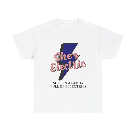 Shes Electric Retro Graphic T Shirt Unisex Heavy Cotton Tee
