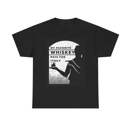 My Favorite Whiskey T Shirt Funny Gift Whiskey Lover Unisex Heavy Cotton Tee