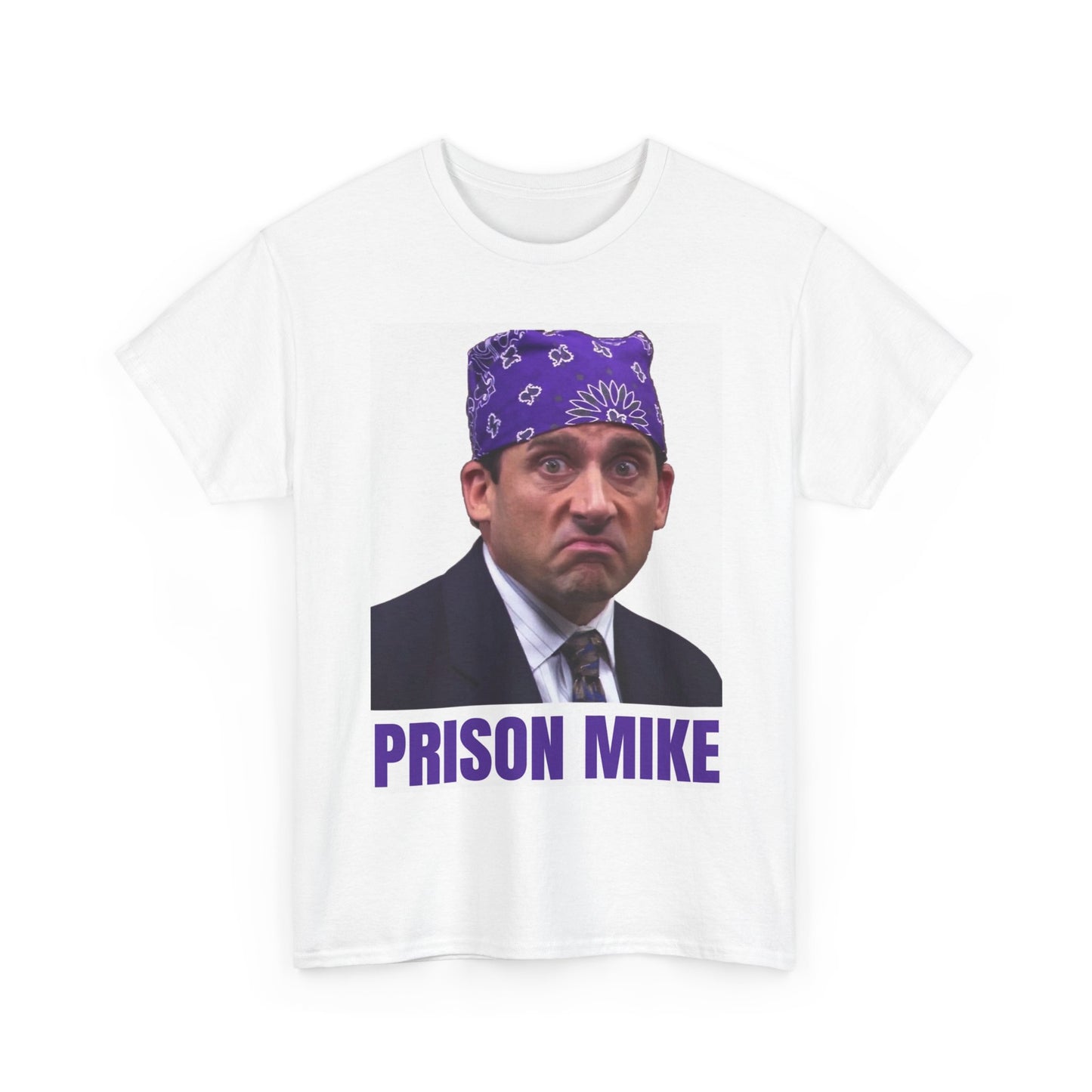 Prison Mike Tshirt The Office Michael Scott Comedy Unisex Heavy Cotton Tee