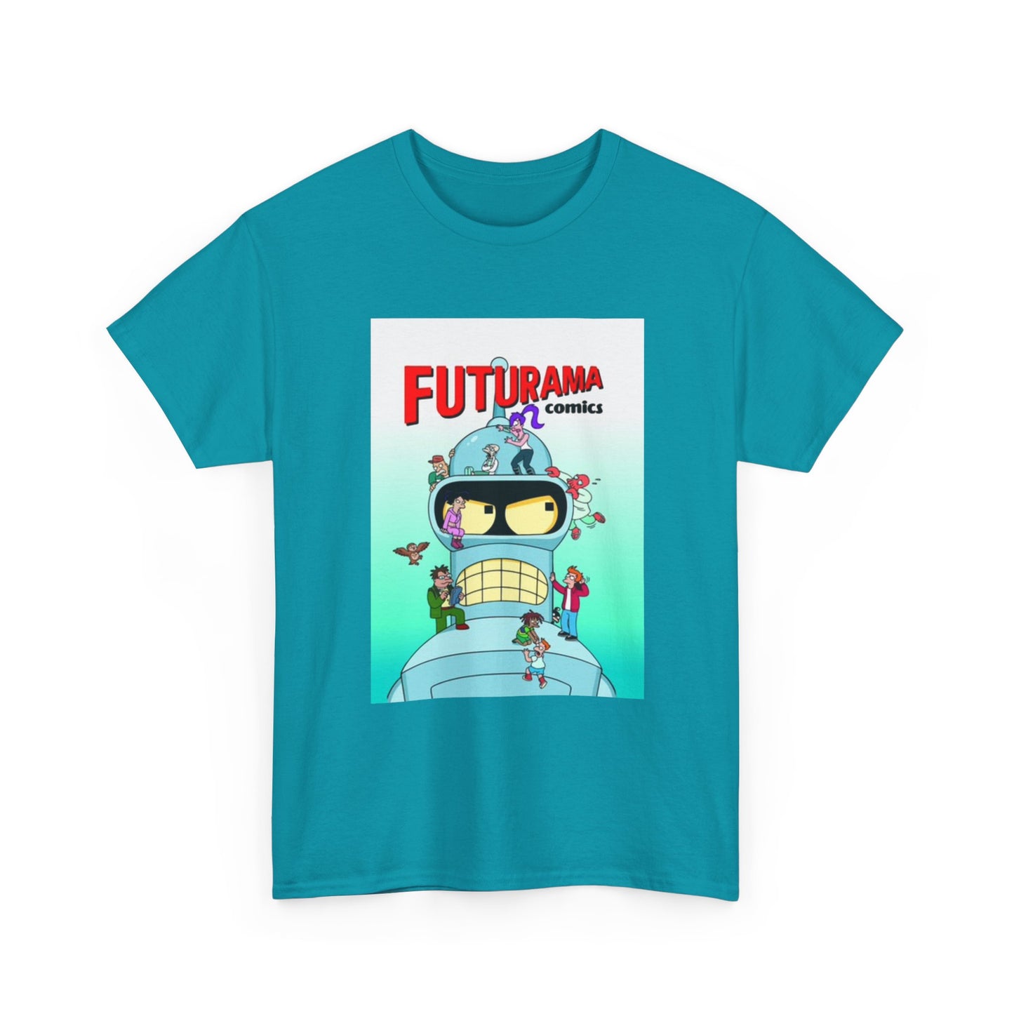 Futurama Shirt Bender Tv Series Graphic Funny Cartoon Unisex Heavy Cotton Tee