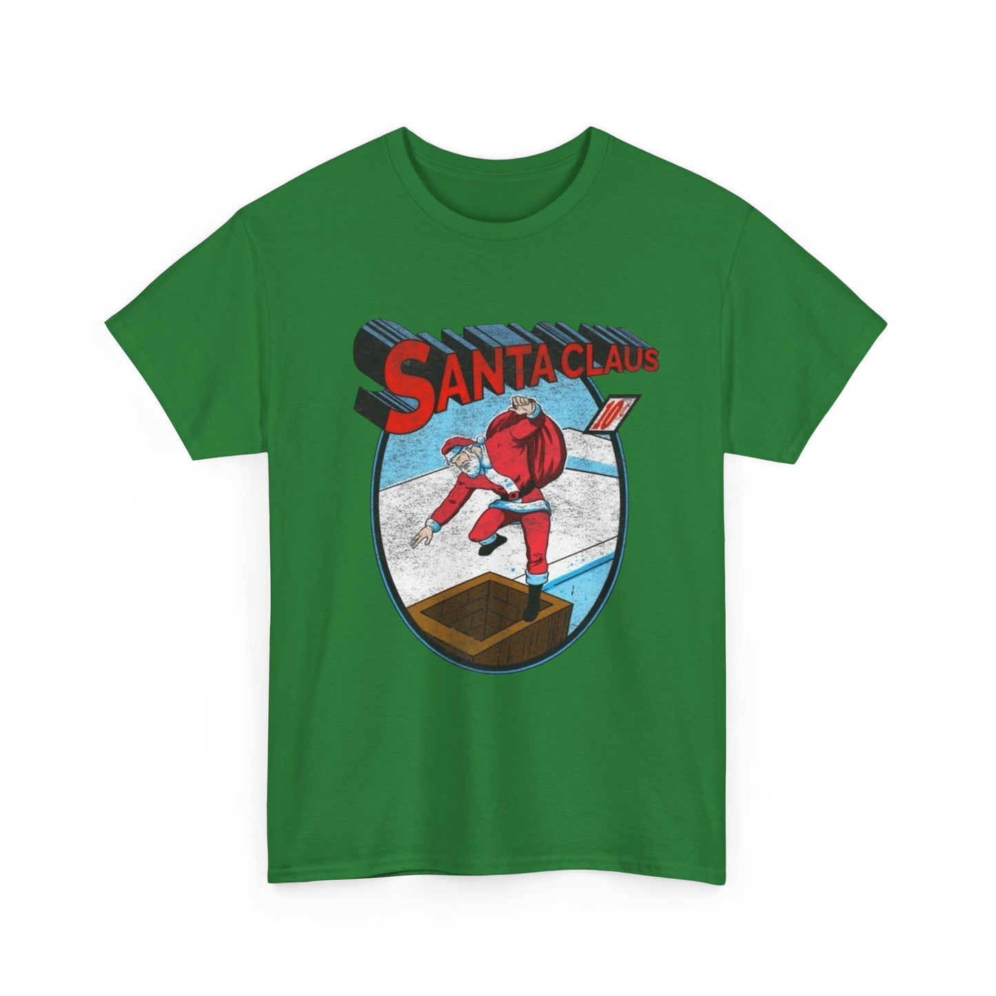 Santa Clause Christmas Superhero Graphic T Shirt NEW Unisex Heavy Cotton Tee