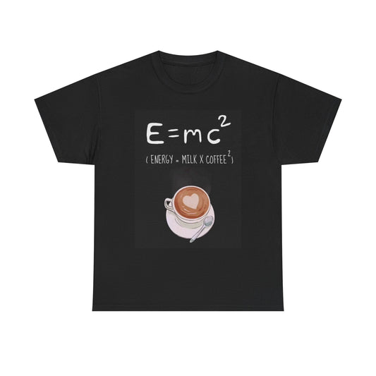 Energy And Coffee Funny T Shirt Cute Graphic Unisex Heavy Cotton Tee