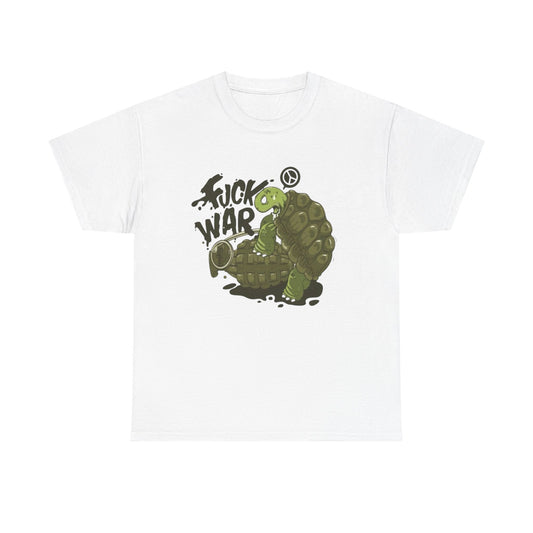 No War Only Peace Turtle Vintage ART Graphic T-Shirt Unisex Heavy Cotton Tee NEW