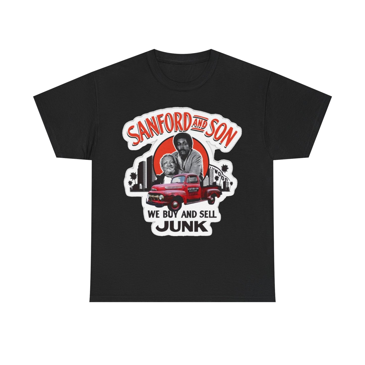 Sanford and Son Tshirt Vintage Tv Series Red Fox Retro Comedy Unisex Heavy Tee