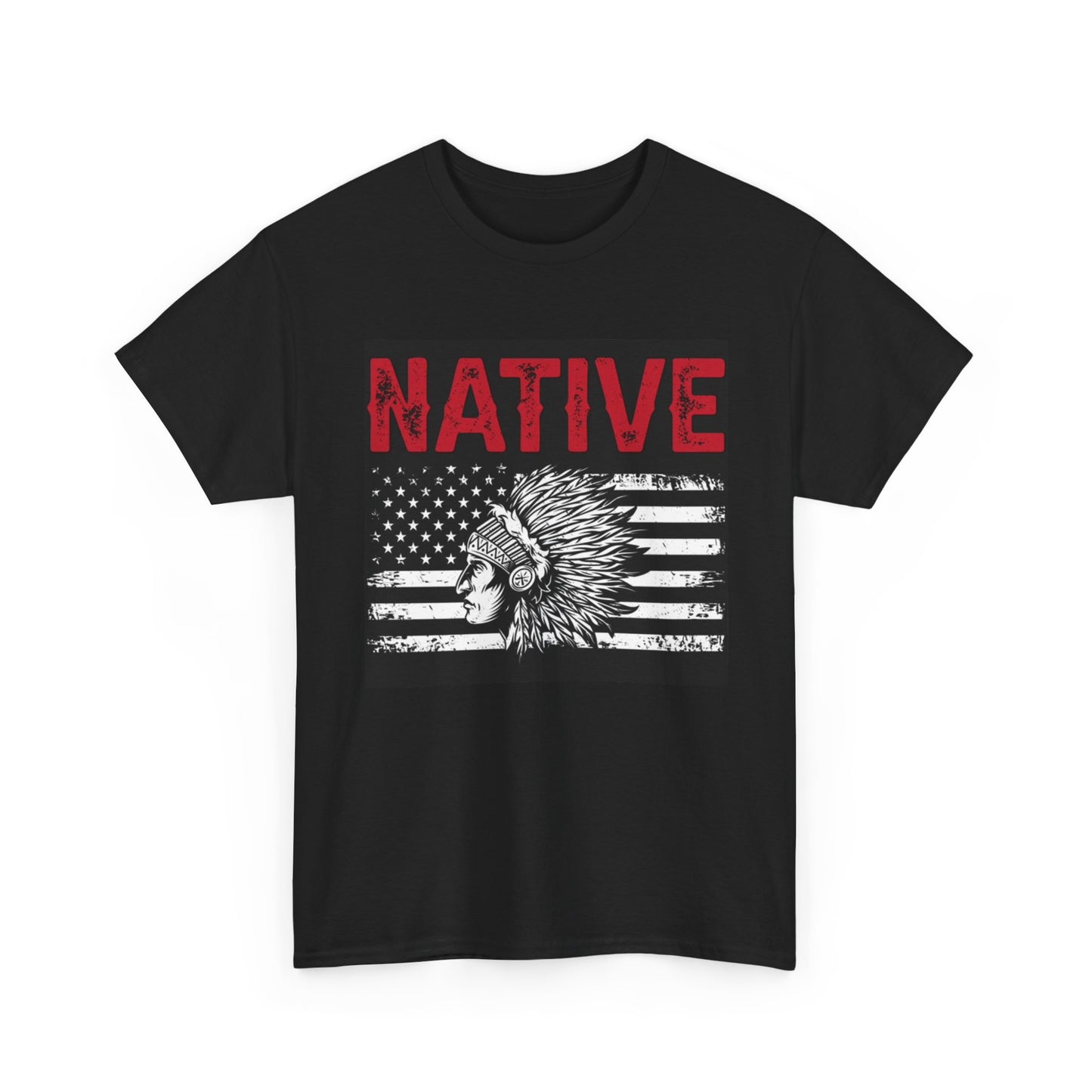 Native American Flag Indian Tshirt Pride New Unisex Heavy Cotton Tee Chief