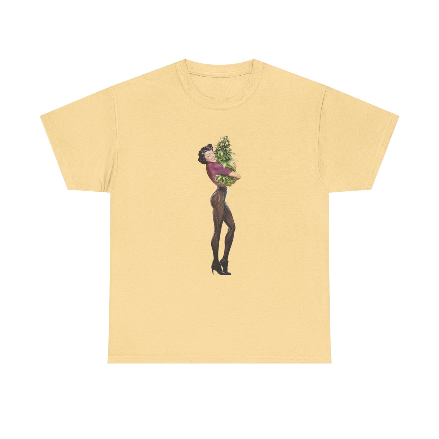 Weed Hugs Graphic T-Shirt Womens Comfy Cotton Tee NEW