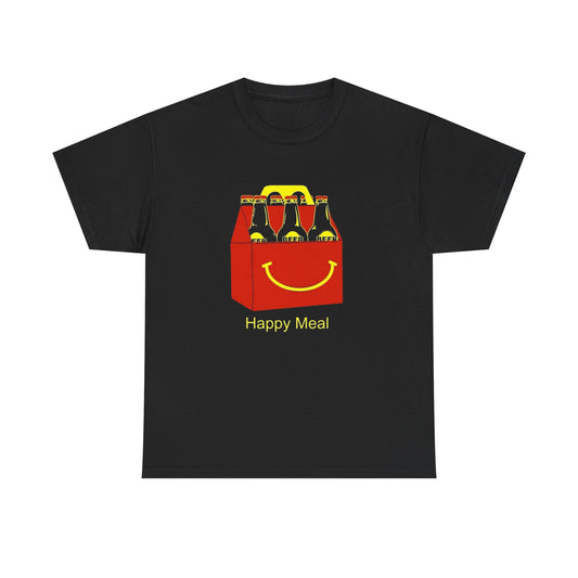 Happy Meal Beers Funny Graphic T Shirt ADULT Unisex Heavy Cotton Tee