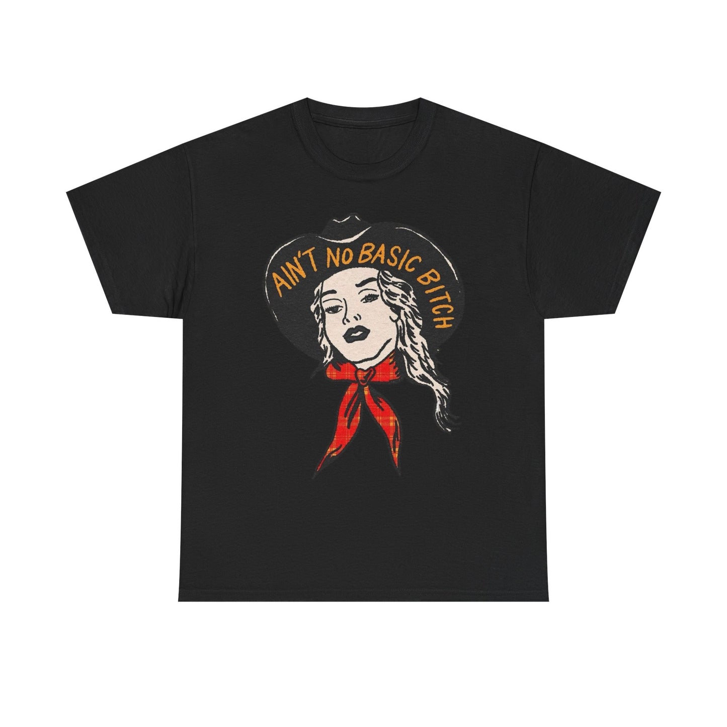 Ain't No Basic Bitch Cowgirl Vintage Graphic T-Shirt, Unisex Cotton Shirt