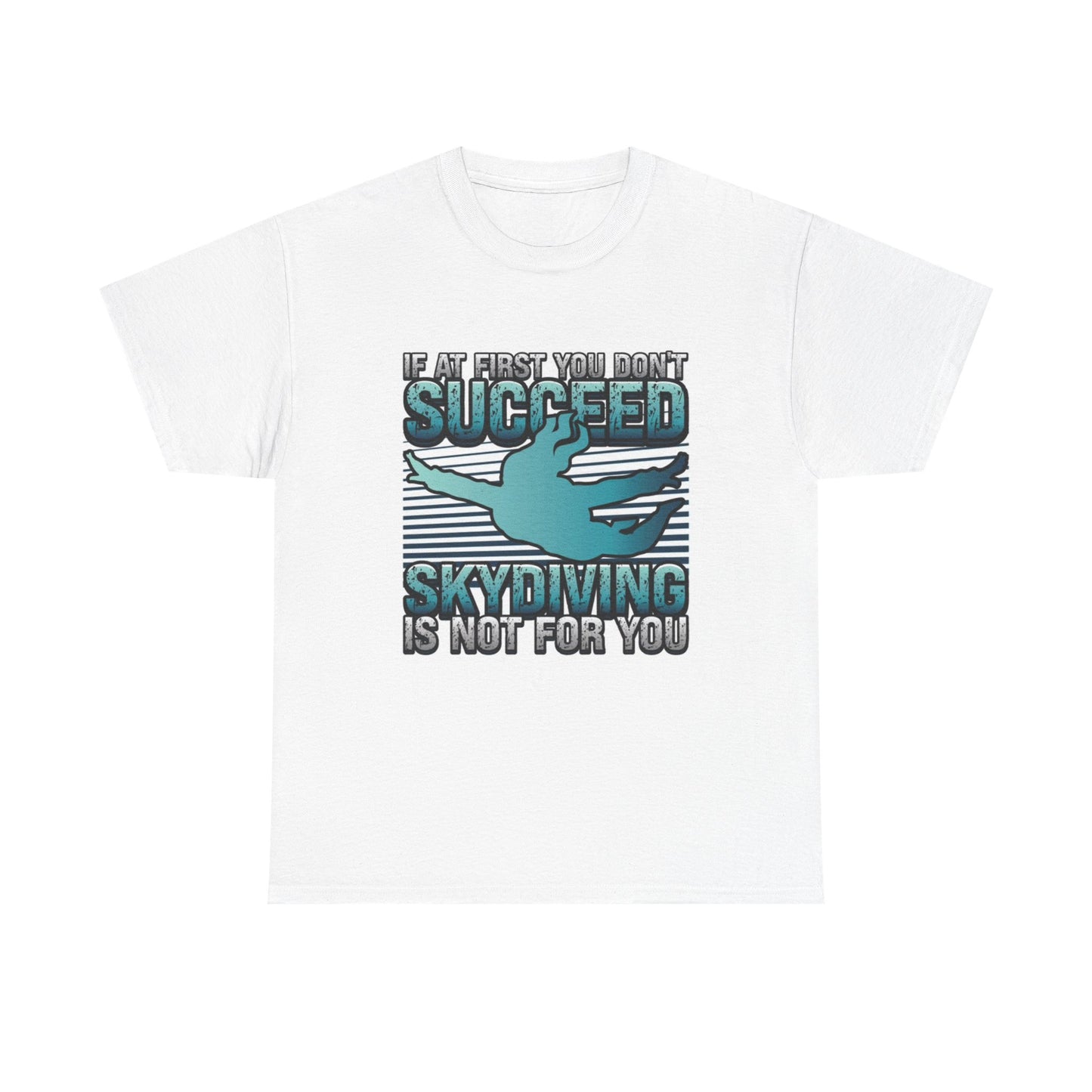 Skydiving Graphic T Shirt Funny Gift Comedy Unisex Heavy Cotton Tee