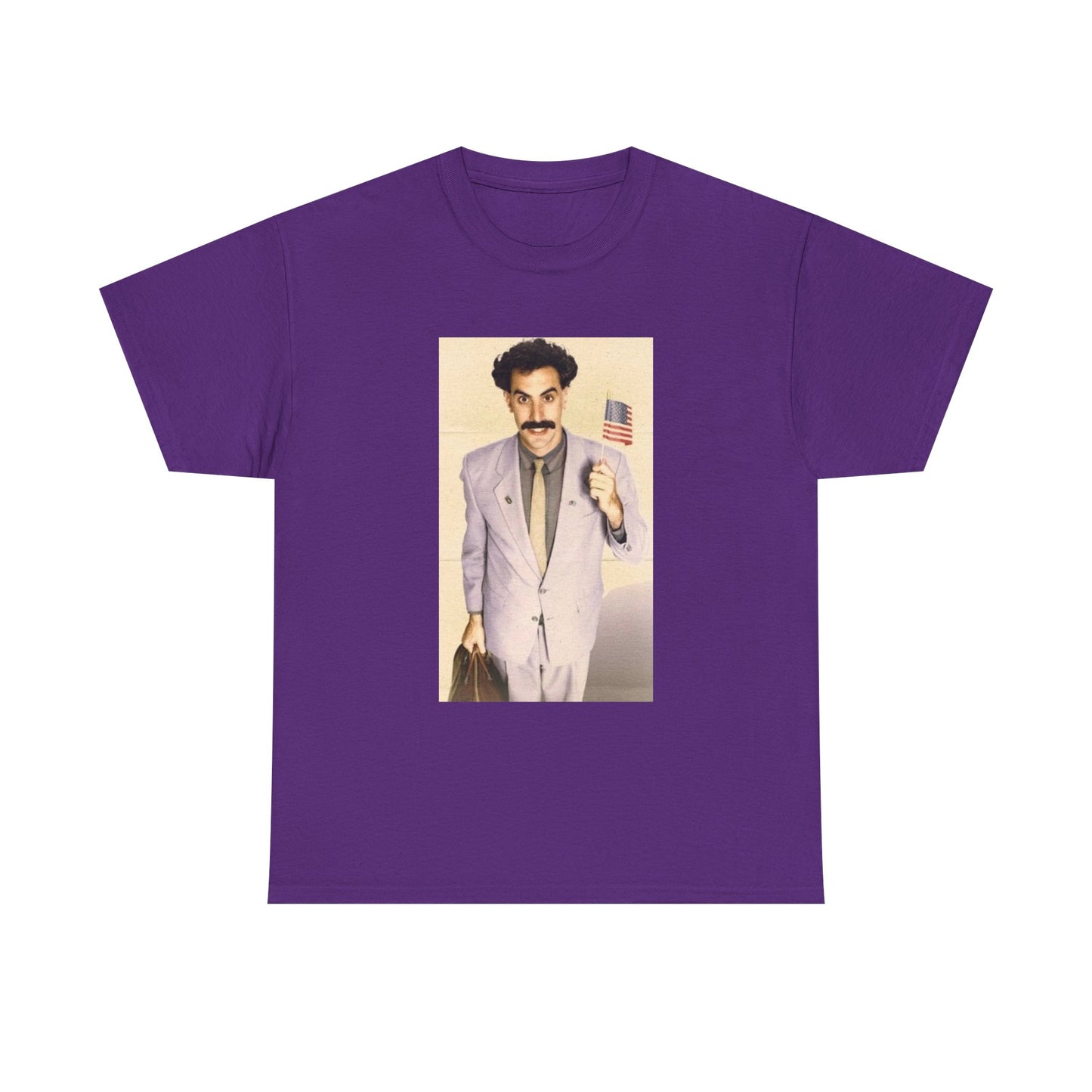 Borat Comes to America Tshirt Funny Comedy Movie Unisex Heavy Cotton Tee