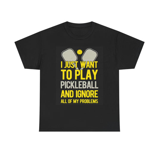 Pickleball Graphic T Shirt Humor Great Gift Idea Unisex Heavy Cotton Tee