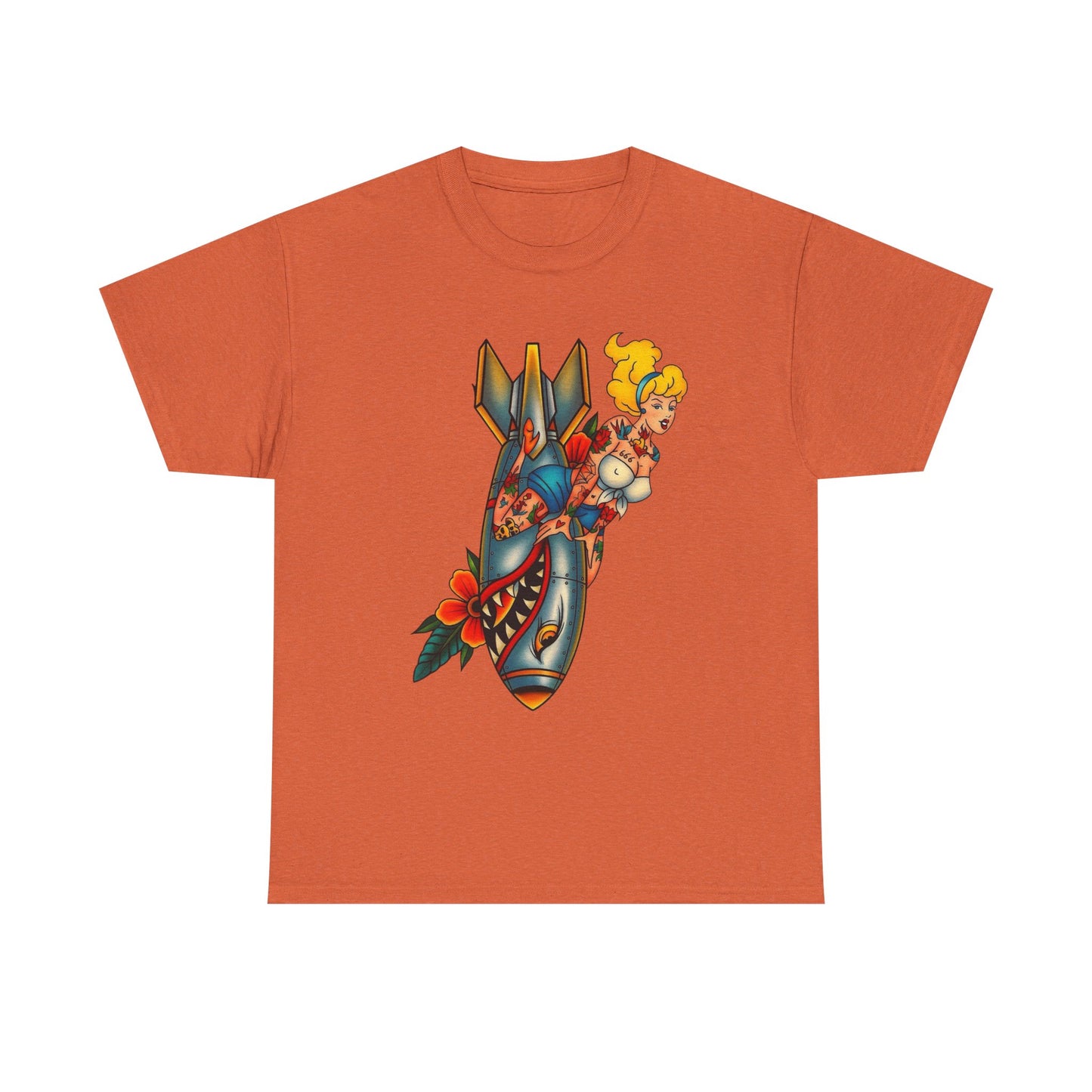 Sailor Jerry Model Tattoo Bomb Graphic T Shirt NEW ADULT TEE VINTAGE