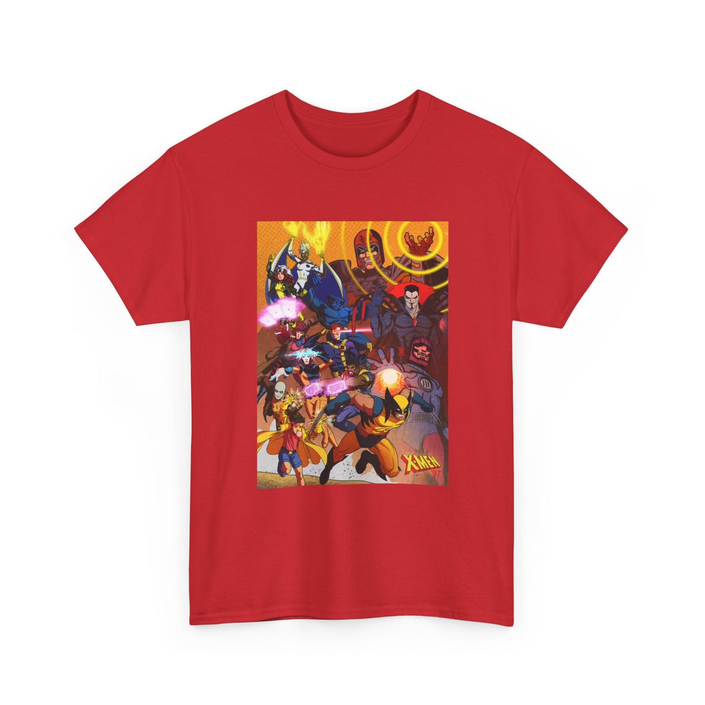 Cartoon Graphic Tee Xmen Comic Book Retro Vintage Tee Unisex Heavy Cotton Tee