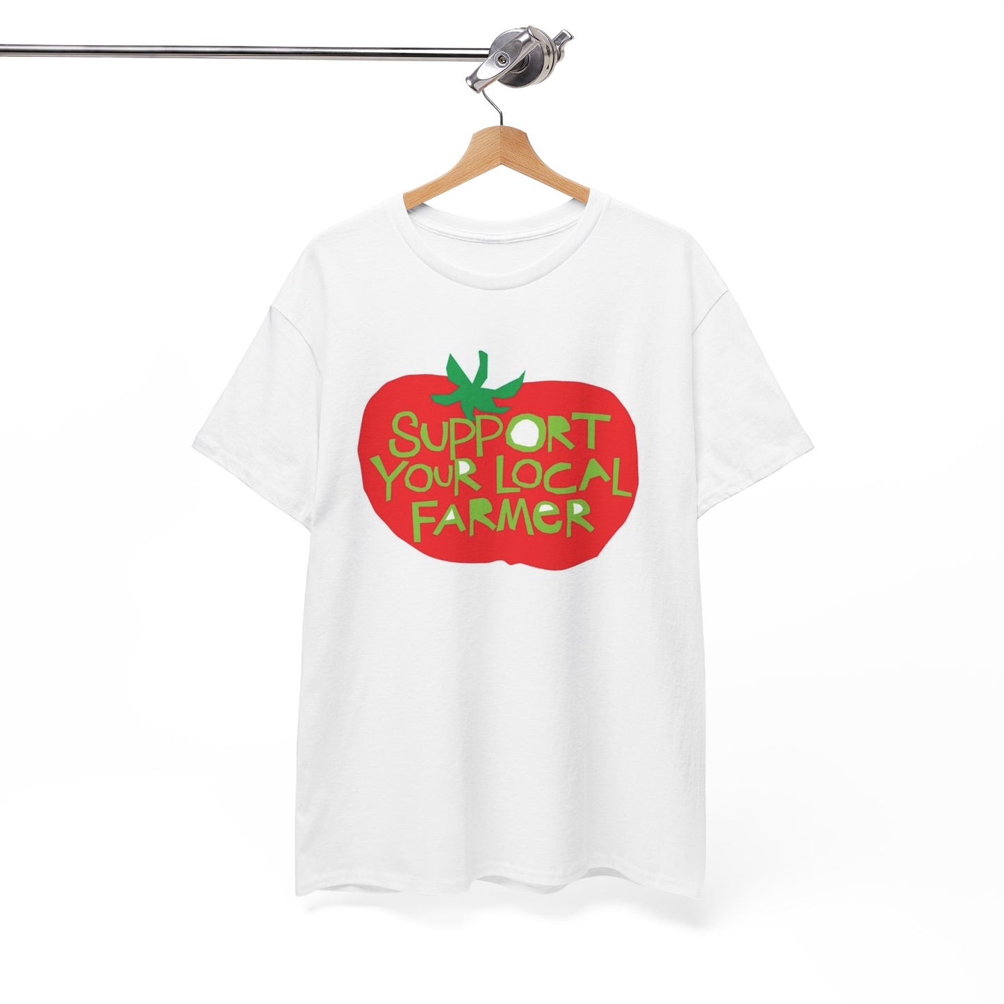 Support Your Local Farmer Graphic T Shirt Men's Heavy Cotton Tee