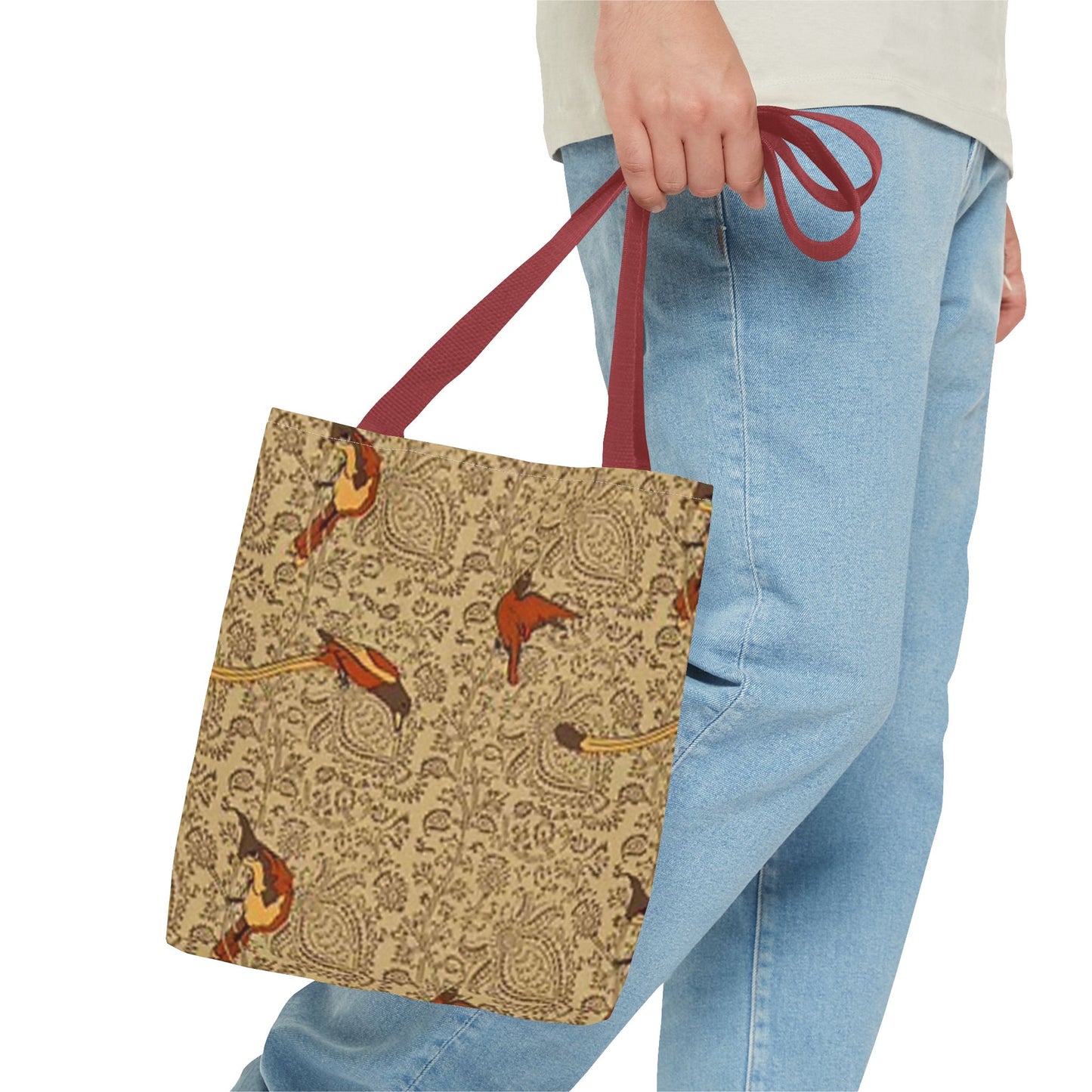 Gold Bird Pattern Multi Color BRAND NEW MODERN Tote Bag (AOP)