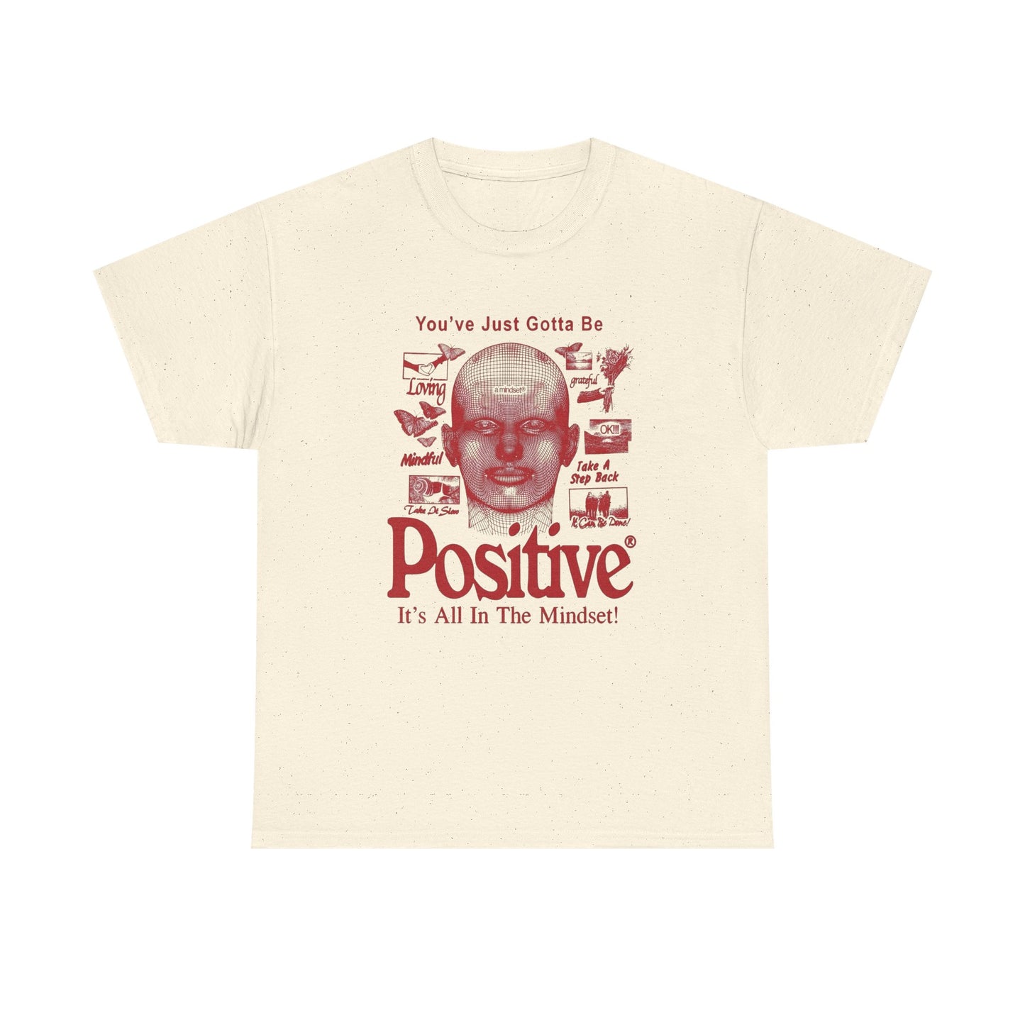 Positive Mindset Graphic T Shirt NEW Adult Unisex Heavy Cotton Tee