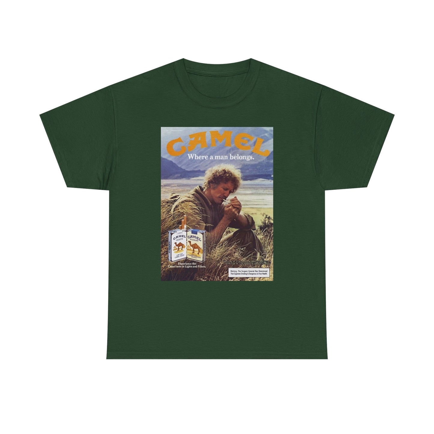 Joe Camel Cigarettes T-shirt Vintage Poster Retro Unisex Heavy Cotton Tee 1