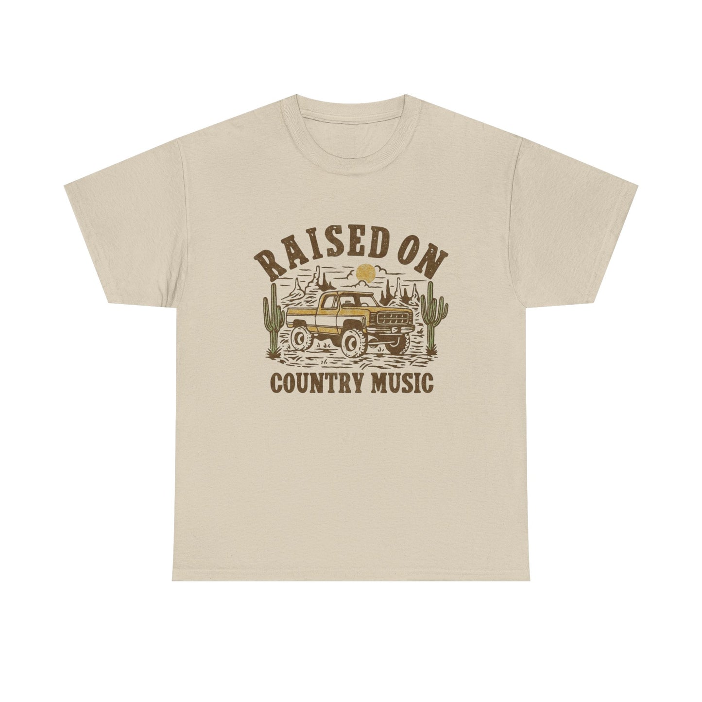 Raised On Country Music Graphic T Shirt ADULT NEW
