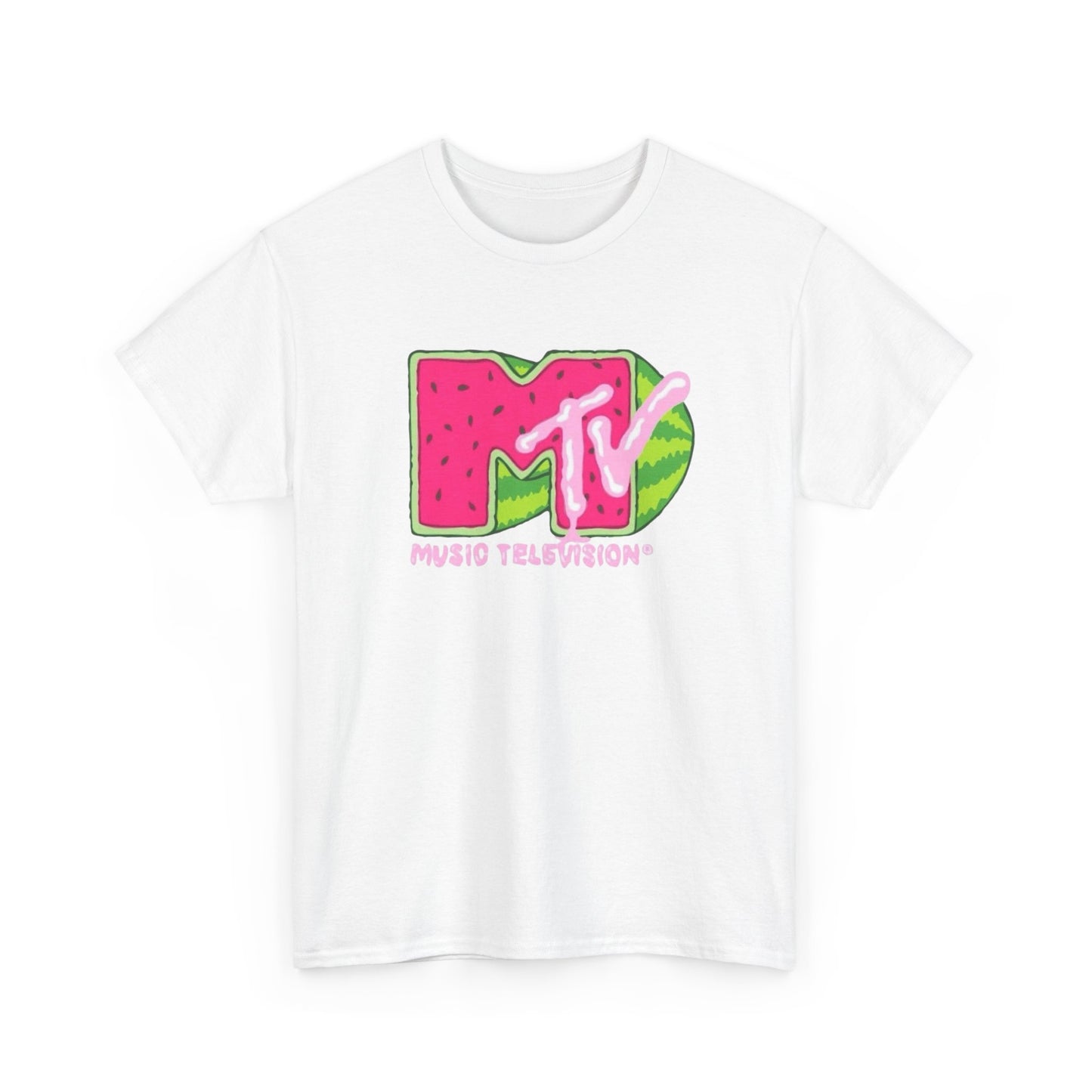 MTV Vintage Watermelon Spring Break Graphic T-Shirt Unisex Heavy Cotton Tee