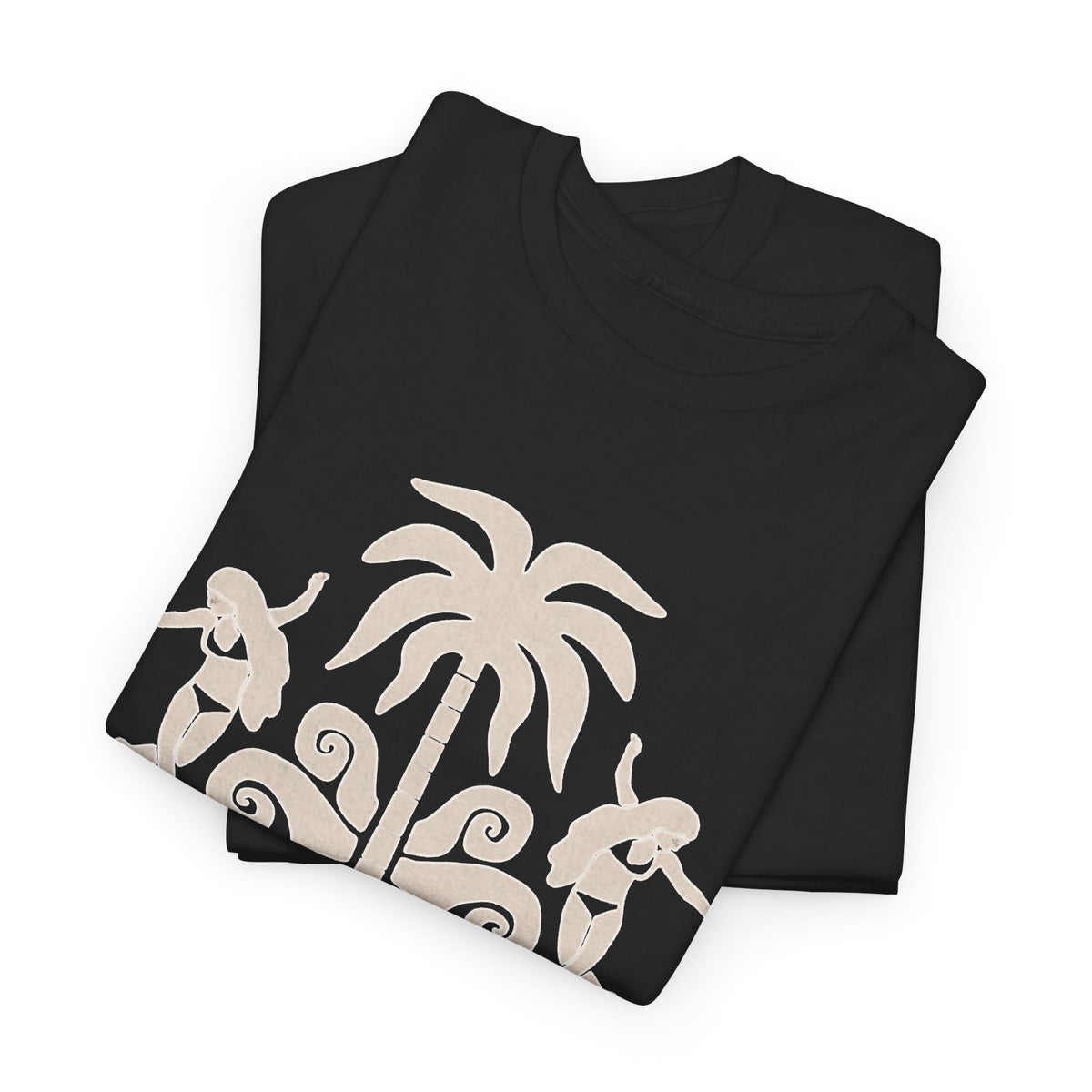 Dancing with the Waves Palm Tree and Seahorse T-Shirt Men's Graphic Tee