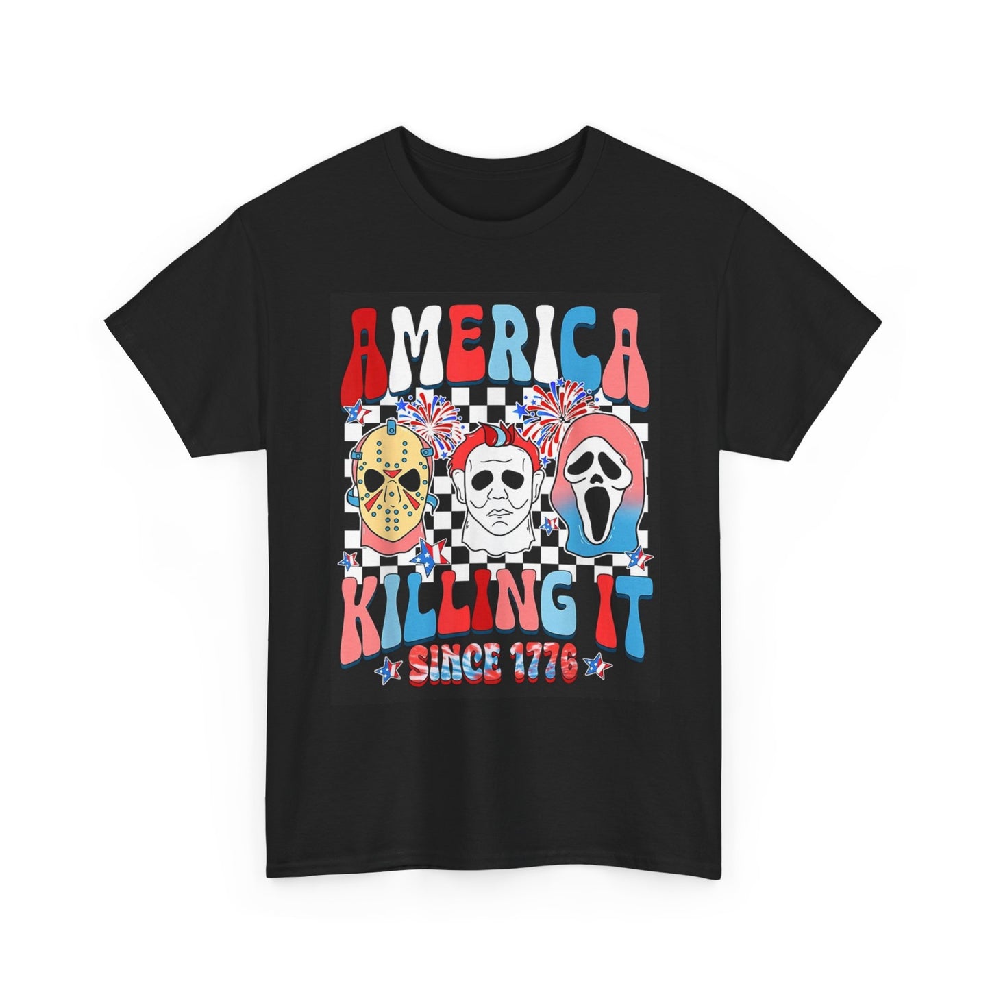 America Killing It Since 1776 Funny T Shirt Unisex Heavy Cotton Tee