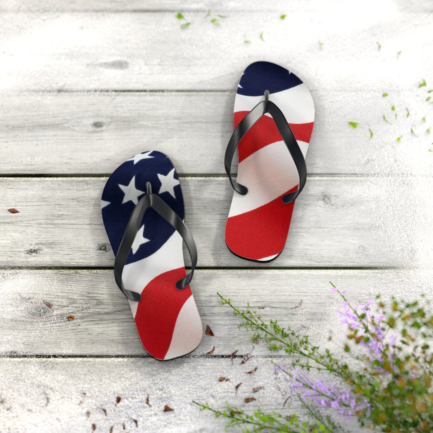 American Flag Beach Sandals, Slides for Summer, Flip Flops, Water Resistant
