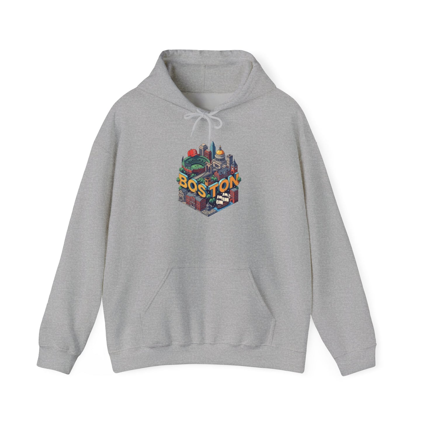 Boston Attractions Sports Graphic Hoodie NEW Heavy Blend™ Hooded Sweatshirt