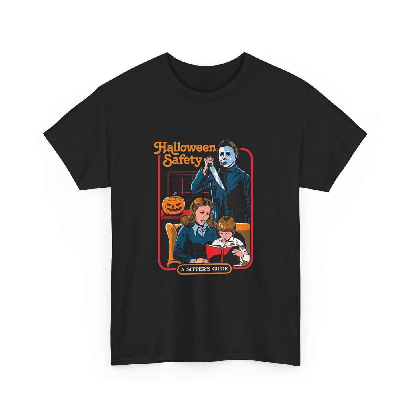 Halloween Safety Graphic T Shirt Unisex Heavy Cotton Tee