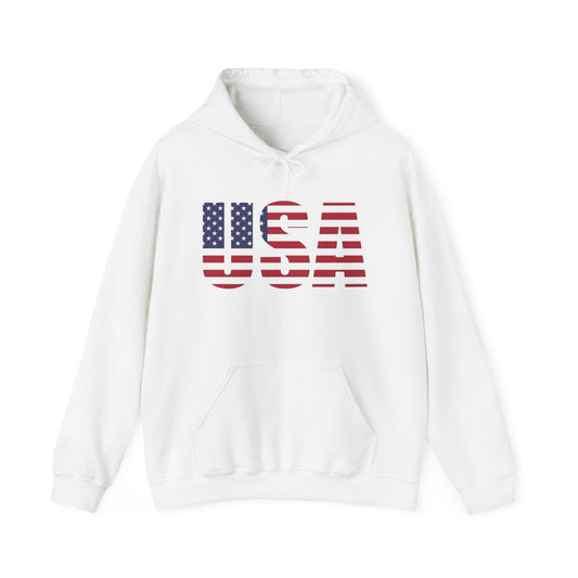 USA Flag Graphic Hoodie Unisex Heavy Blend™ Hooded Sweatshirt