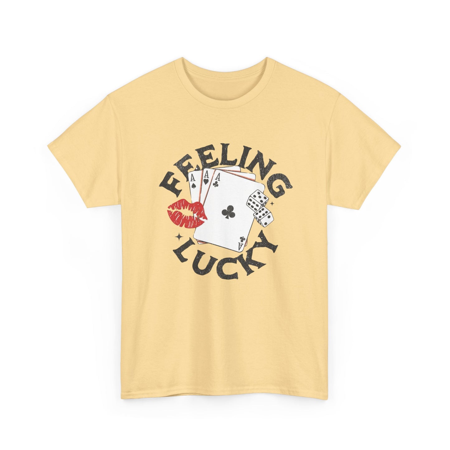 Feeling Lucky Graphic T Shirt NEW ADULT TEE VINTAGE