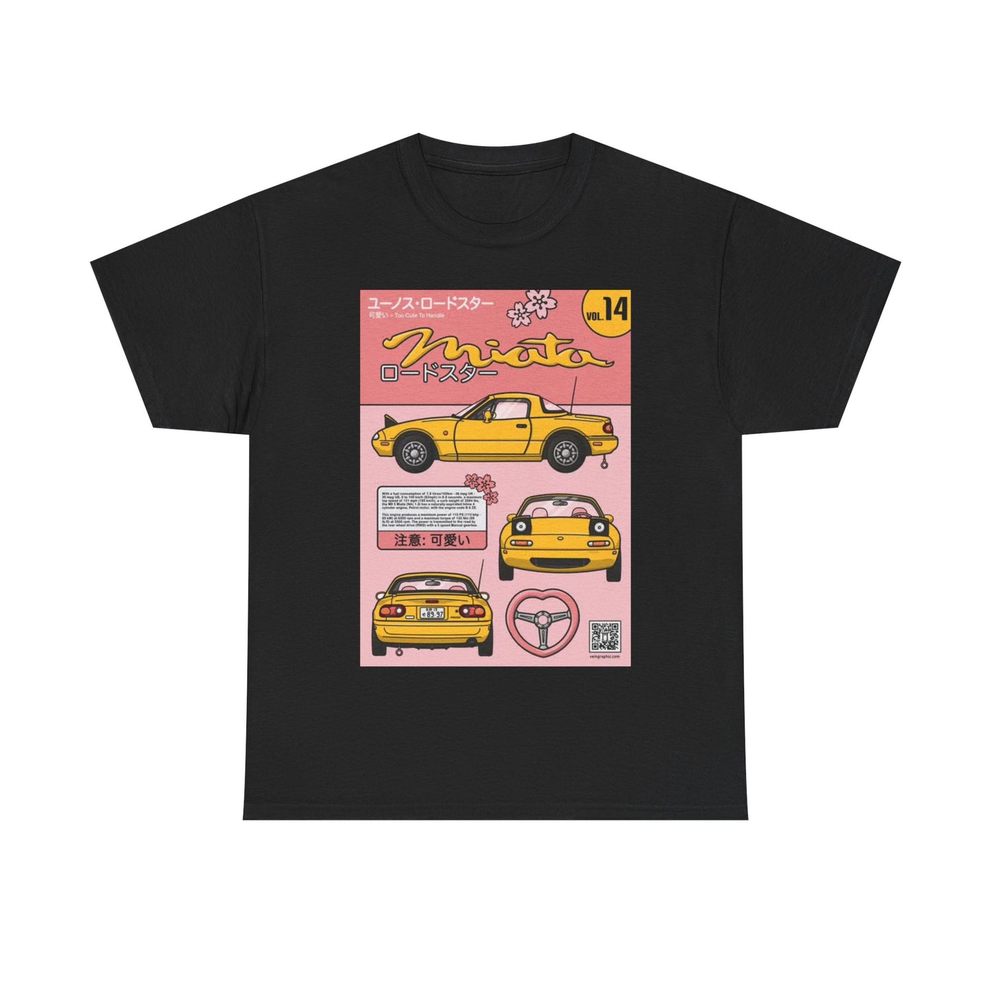 Mazda Miata Tshirt JDM Graphic Anime Cute Unisex Heavy Cotton Tee