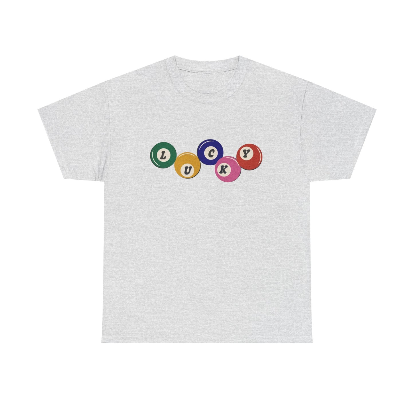 Lucky Pool Balls Retro Graphic T Shirt Men's Heavy Cotton Tee