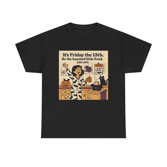 Friday The 13th Funny Halloween Graphic T Shirt S-5XL Unisex Heavy Cotton Tee