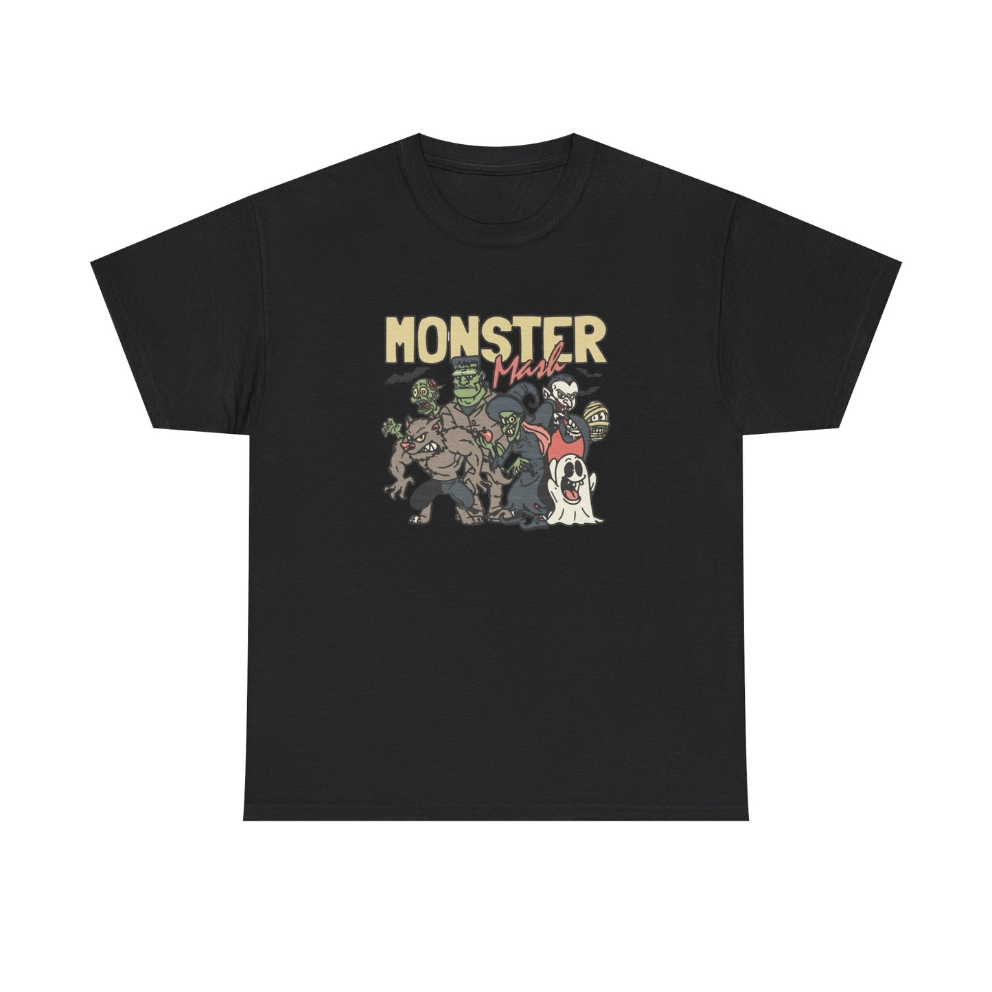 Monster Mash Retro Graphic T Shirt NEW Unisex Heavy Cotton Tee