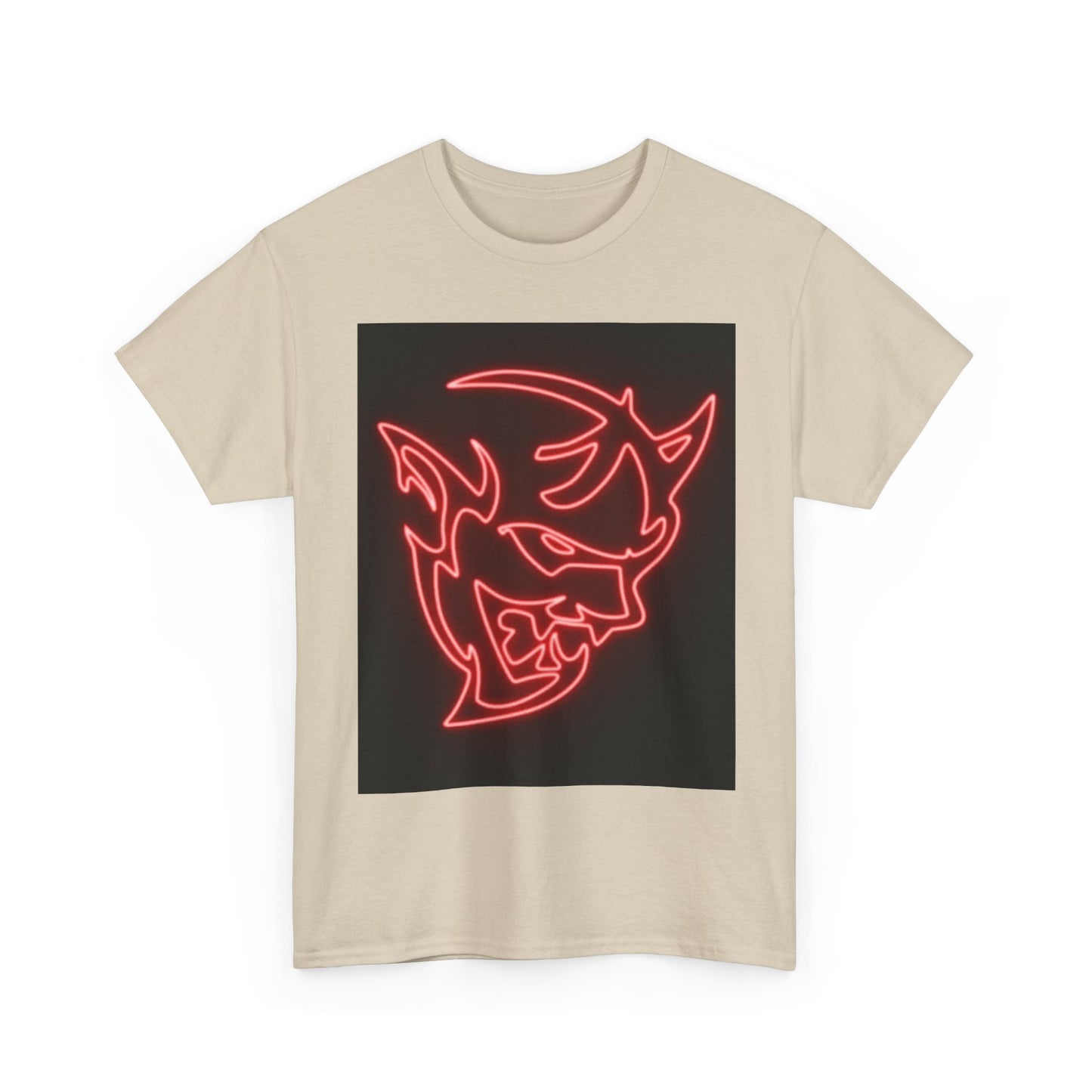 Dodge Demon Tshirt Hellcat Charger Logo Challenger Mopar Unisex Heavy Cotton Tee